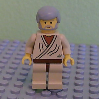 LEGO Minifigure -- Obi-Wan Kenobi (Old)-Star Wars / Star Wars Episode 4/5/6 -- SW023 -- Creative Brick Builders